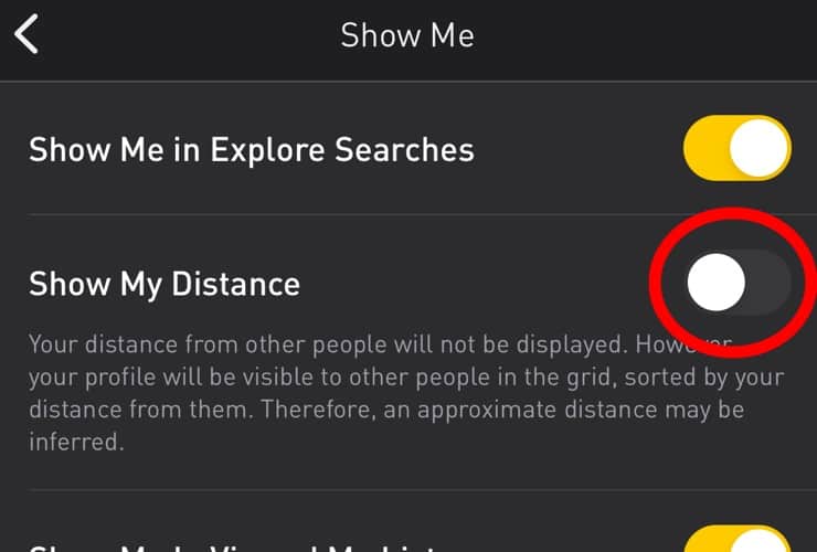 Hiding your distance on Grindr